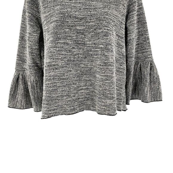 2/$30 Urban Outfitters Statement Bell Sleeve Solid Grey Gray Knit Sweater Top - Picture 5 of 7